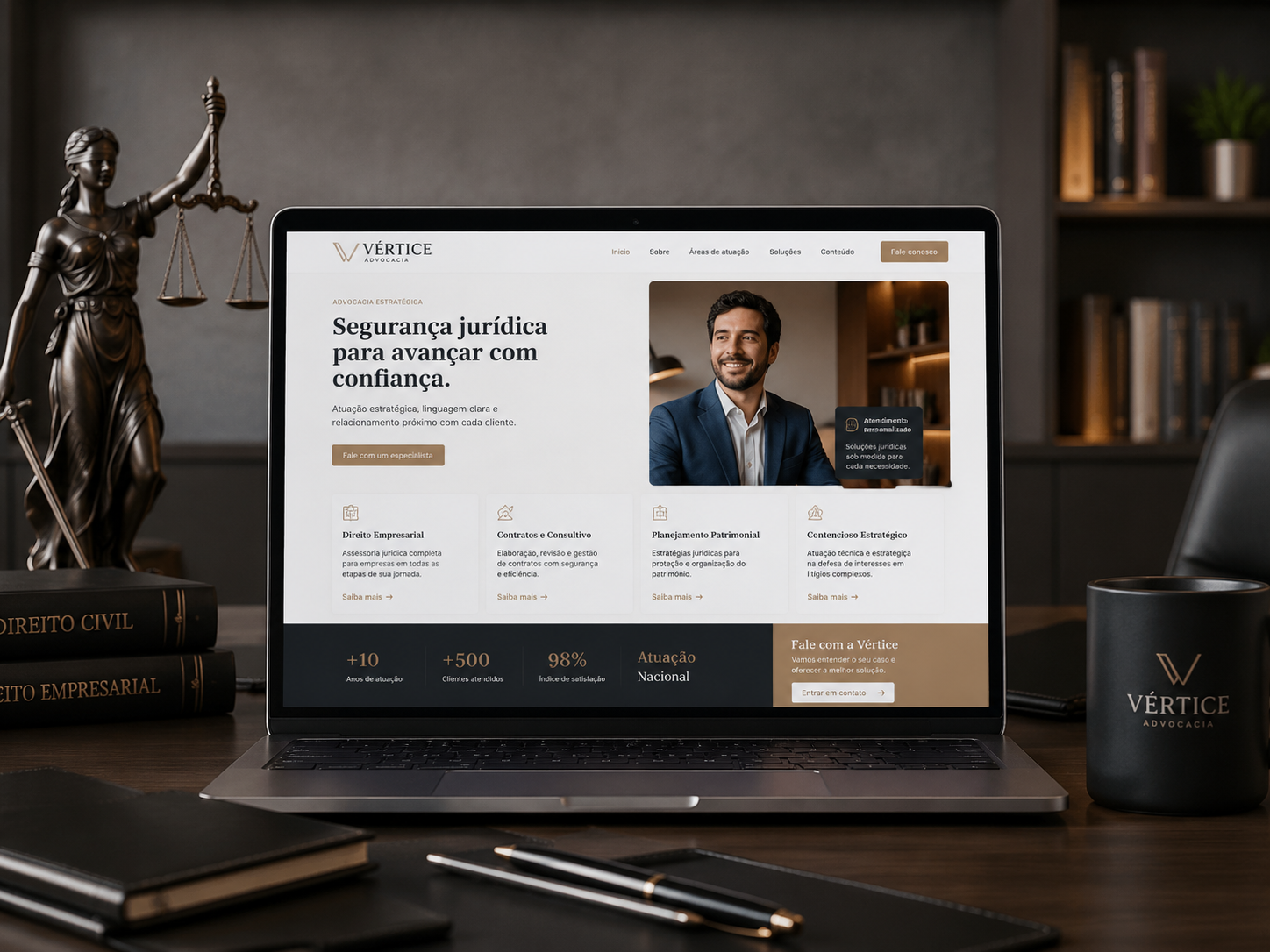 Projeto Vértice Advocacia em português brasileiro