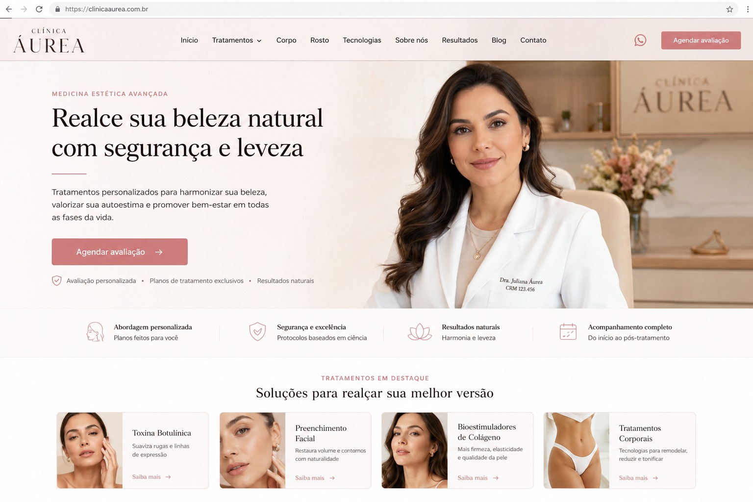 Projeto Clínica Áurea em português brasileiro