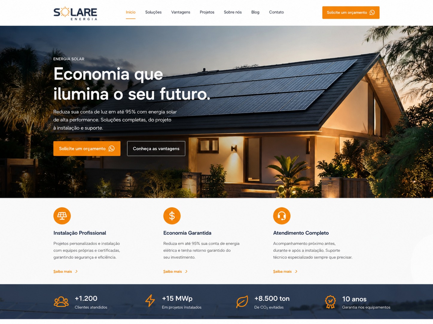 Projeto Solare Energia em português brasileiro